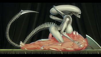 播放 Xenomorph 骑女牛仔并获得多个 creampies(灰色和红色)外星人探索前夕